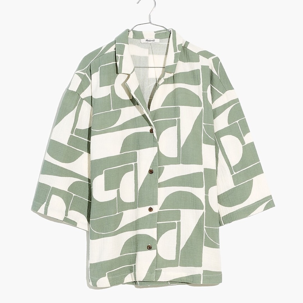 Madewell Lightestspun Camp Shirt in Mod Shapes